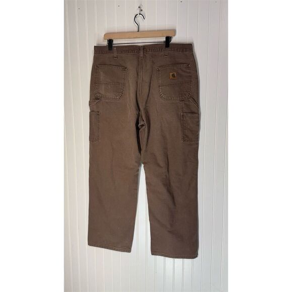 Vintage Carhartt 811 Dungaree Fit Work Pants 40x32 Brown Canvas Utility USA - Picture 2 of 6